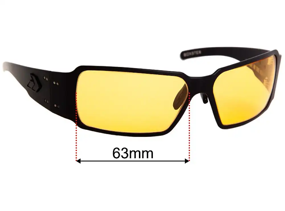 Sunglass Fix Replacement Lenses for Gatorz Boxster - 63mm Wide Sunglass Fix Replacement Lenses for Gatorz Boxster - 63mm Wide