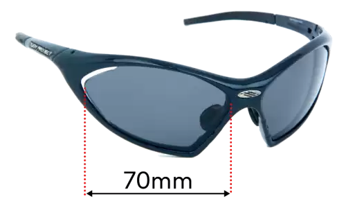 Sunglass Fix Replacement Lenses for Rudy Project T-Lock - 70mm Wide Rudy Project T-Lock Replacement Lenses 70mm wide