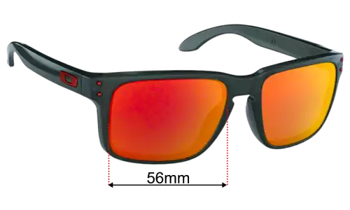 Sunglass Fix Replacement Lenses for Oakley Holbrook OO9244 (Low Bridge Fit) - 56mm Wide Oakley Holbrook OO9244 (Low Bridge Fit) Replacement Lenses 56mm wide