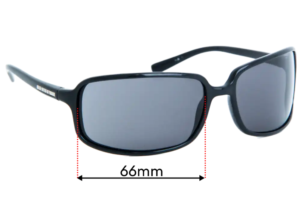 Sunglass Fix Replacement Lenses for Prada Unknown Model - 66mm Wide Sunglass Fix Replacement Lenses for Prada Unknown Model - 66mm Wide